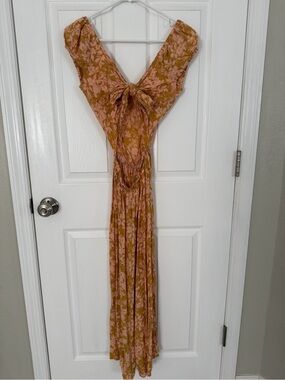 Tiare Hawaii Pink & Mustard Floral Jumpsuit
